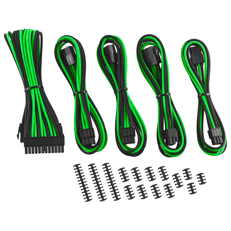 CableMod Classic ModMesh Cable Extension Kit - 8+6 Series - black/light green