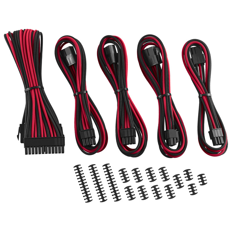 CableMod Classic ModMesh Cable Extension Kit - 8+6 Series - black/red