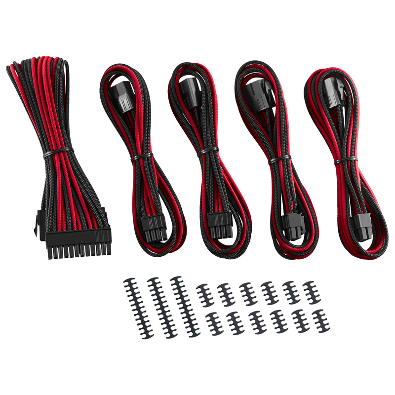 CableMod Classic ModMesh Cable Extension Kit - 8+8 Series - black/red