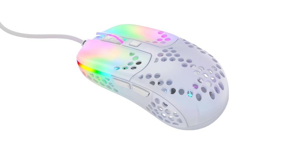 Xtrfy MZ1 RGB Rail Gaming Mouse, White Transparent